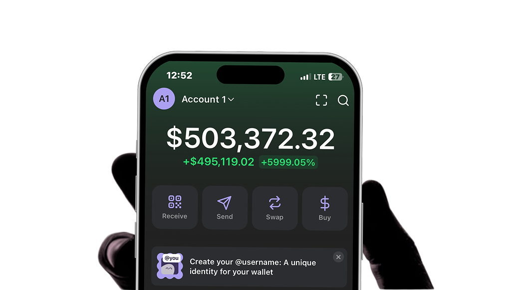iPhone showing Phantom wallet interface